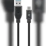 Goobay 67999 USB-C&trade; auf USB A 3.0 Kabel, schwarz, 0.5 m - USB 3.0-Stecker (Typ A) >
