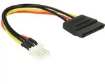 Delock Netzteil 4-Pin-Mini-Stromversorgungsstecker M bis SATA Leistung M 15 cm