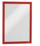 DURABLE DURAFRAME DIN A4 Inforahmen Selbstklebend, Magnetisch Rot Hartfolie 487203