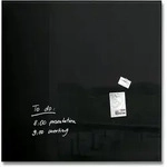 Sigel GL200 Glas-Whiteboard / gro&szlig;e Glasmagnettafel Artverum, 100x100 cm, schwarz