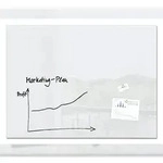 Sigel GL211 Glas-Whiteboard / gro&szlig;e Glasmagnettafel Artverum, 90x120 cm, super-wei&szlig;