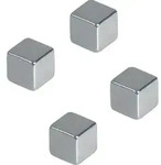 Franken Neodymium Quadratisch Magnete Silber 3 kg Tragf&auml;higkeit 10 mm 4 St&uuml;ck