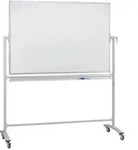 FRANKEN Mobiles Whiteboard 220 x 120 cm, doppelseitig, lackiert, magnetisch,