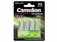 Camelion AA, Mignon LR6, HR6, NiMH Akku mit 1,2V 600mAh in 4er Blisterverpackung,