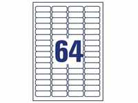 Avery Zweckform Sichtreiter-Etiketten, A4, 45,7 x 16,9 mm, 25 Bogen/1.600 Etiketten,