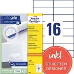 Avery Zweckform 3484 Universal-Etiketten, A4 mit ultragrip, Adressaufkleber, 105 x 37