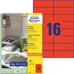 AVERY Zweckform Etiketten 3452 Selbsthaftend DIN A4 Rot 105 x 37 mm 100 Blatt &agrave; 16