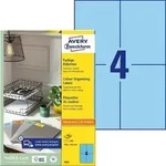 AVERY Zweckform Etiketten 3457 Selbsthaftend DIN A4 Blau 10,5 x 14,8 cm 100 Blatt &agrave;