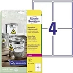 Avery Zweckform L4774-20 Wetterfeste Folien-Etiketten, 99,1 x 139 mm, 20 Bogen/80