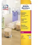 AVERY Zweckform Crystal Clear Etiketten, 45,7 x 25,4 mm