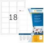 HERMA Abl&ouml;sbare Etiketten 63,5 x 46,6 mm, 1.800 Etiketten, wei&szlig;, matt, haftend