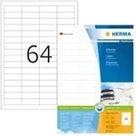 HERMA PREMIUM Etiketten 48,3 x 16,9 mm, 6.400 Etiketten, wei&szlig;, matt, permanent