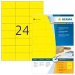 HERMA Farbige Etiketten 70 x 37 mm, 2.400 Etiketten, gelb, permanenthaftend