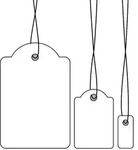 Herma 6918 6918 H&auml;ngeetiketten - 32x50 mm, mit rotem Faden, 1000 St&uuml;ck