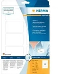 HERMA Namensetiketten 80 x 50 mm, 250 Etiketten, trennbar, aus Acetatseide, wei&szlig;