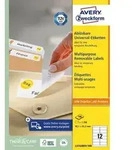 AVERY Zweckform L4743REV-100 Abl&ouml;sbare Universaletiketten DIN A4 Wei&szlig; 99,1 x 42,3