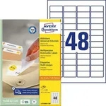 Avery Zweckform Universal-Etiketten 45,7x21,2 mm 100 Blatt/4800 Etiketten wei&szlig;