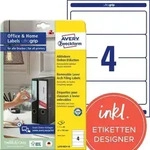AVERY Zweckform ultragrip Ordneretiketten Haftend Breit L4761REV-10 DIN A4 61 x 192