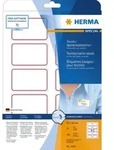 HERMA Textil-/Namensetiketten 4405, wei&szlig;, roter Rand, 80 x 50 mm, Pack: 200 St&uuml;c