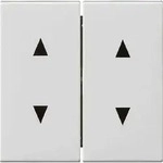 Gira System 55 Wippe 2t, Symbol Jalousie, reinwei&szlig;, gl&auml;nzend, Symbol Pfeile, 115003