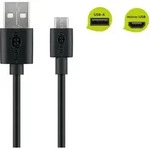 AccuCell Goobay 46800 Micro USB Lade- und Synchronisationskabel, 1 m, Schwarz - f&uuml;r