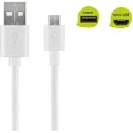 Goobay 43837 Micro USB Lade- und Synchronisationskabel, 1 m, Wei&szlig; - f&uuml;r