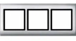 Merten AQUADESIGN Rahmen, 3f, aluminium, gl&auml;nzend, Kunststoff, geeignet f&uuml;r