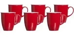 Ritzenhoff & Breker DOPPIO Kaffeebecher 320 ml rot 6er Set