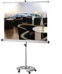 Franken Stativ-Leinwand Pro Mobil 200x200cm Bildformat 1:1 manuell