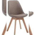 CLP Esszimmerstuhl Borneo Stoff taupe/natura