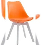 CLP Besucherstuhl Borneo V2 Kunstleder orange/wei&szlig;