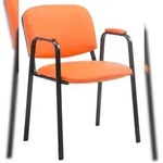 CLP Stapelstuhl Ken Pro Kunstleder Kunstleder HBT: 79x53x55 cm orange