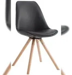 CLP Esszimmerstuhl Laval Rund Kunstleder Kunstleder HBT: 84x48x56 cm schwarz natura