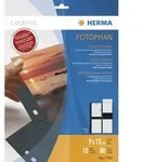 HERMA Fotosichth&uuml;llen 9 x 13 cm, hoch, schwarz, Packung &agrave; 10 H&uuml;llen