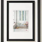 walther + design Trendstyle Kunststoff Bilderrahmen, schwarz, 50 x 70 cm