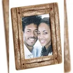 walther + design Dupla Portraitrahmen, weiss/natur, 13 x 18 cm