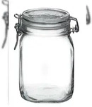 Bormioli Vorratsglas 1 ltr. Fido - Transparent, luftdichte Versiegelung,