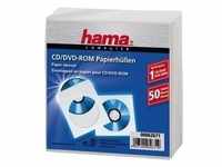 Hama CD-ROM Paper Sleeves 50, White 50 Disks Weiß