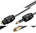 Goobay 51225 Toslink optisches Digital Audio Verbindungskabel, 2 m - 3,5 mm mini