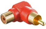 goobay Adapter rot Cinch Stecker>Cinch Kupplung gewinkelt