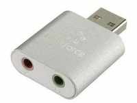 renkforce USB-Headset-Adapter / Externe Mini-Soundkarte Aluminium