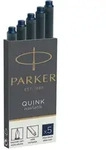 Parker 1950385 Tintenpatrone Quink - schwarz-blau, 5 Patronen