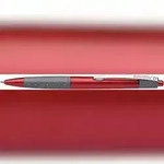 Schneider Druckkugelschreiber Loox rot mit weicher Soft-Grip-Zone, metallclip