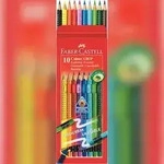 FABER-CASTELL Buntstift Colour GRIP, radierbar, 10er Kartonetui, sortiert