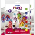 FIMO 802310 Modelliermasse Basis-Set FIMO soft wei&szlig;, gelb, orange, rot, lila, blau,
