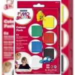 FIMO 803201 Modelliermasse kids "Colour Pack Basic" wei&szlig;, gelb, rot, gr&uuml;n, blau,