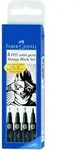 FABER CASTELL Tuschestift Pitt Artist Pen Manga Black sortiert mm schwarz 4er Etui