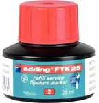 Nachf&uuml;lltusche in Flasche 25ml rt rot f&uuml;r Flipchartmarker edding
