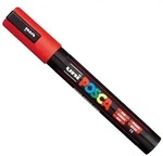 UNI MITSUBISHI uni-ball PC-5M R Pigmentmarker POSCA rot