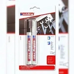 Edding Lackmarker 750 2-4 mm schwarz+wei&szlig; 2er-Blister